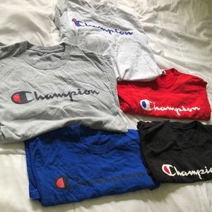 5 champion tees